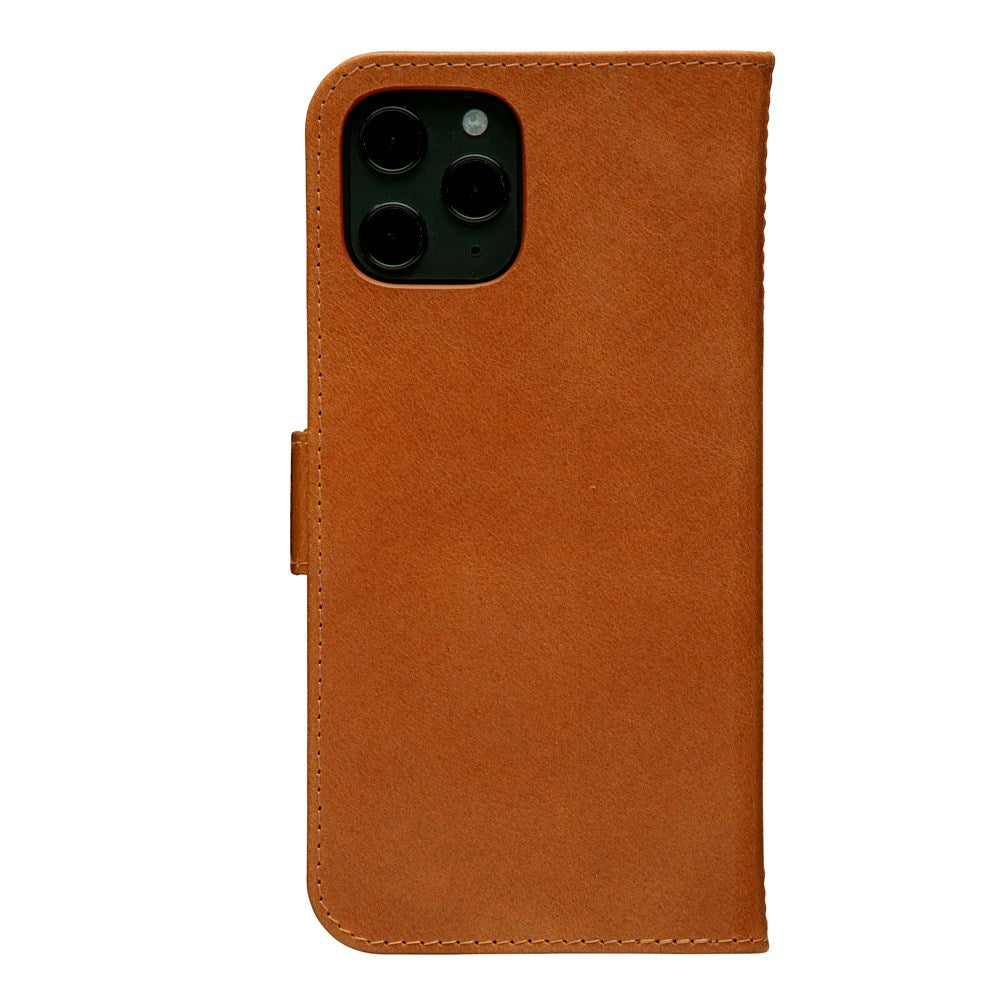 iPhone 12 Pro Max - dbramante1928 Copenhagen Slim Ægte Læder Flip Cover m. Pung - Tan