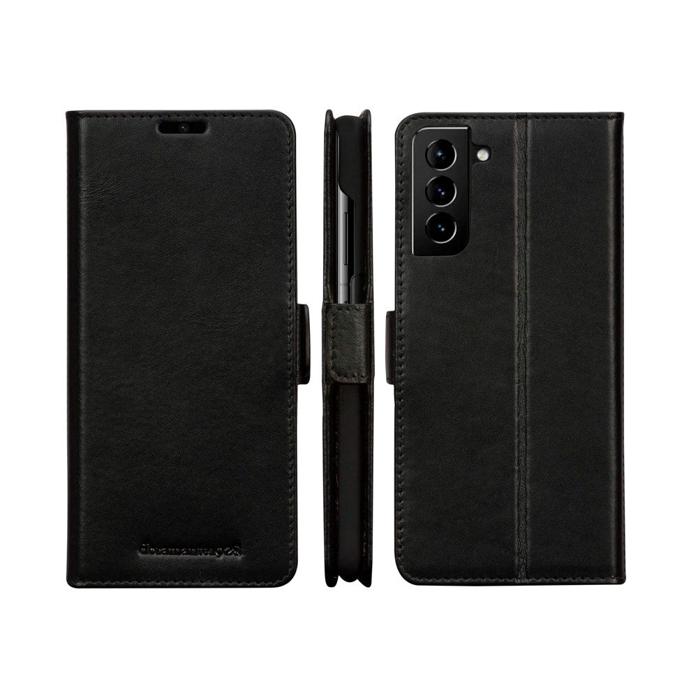 Samsung Galaxy S21 - dbramante1928 Copenhagen Slim Ægte Læder Flip Cover m. Pung - Black
