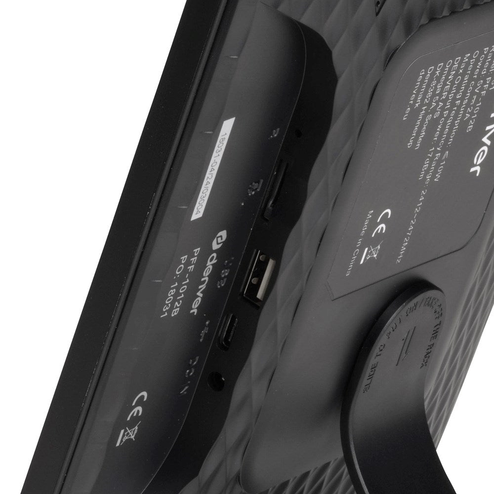 Denver Digital WiFi Fotoramme m. 16GB og 10.1" - Frameo Kompatibel - Sort