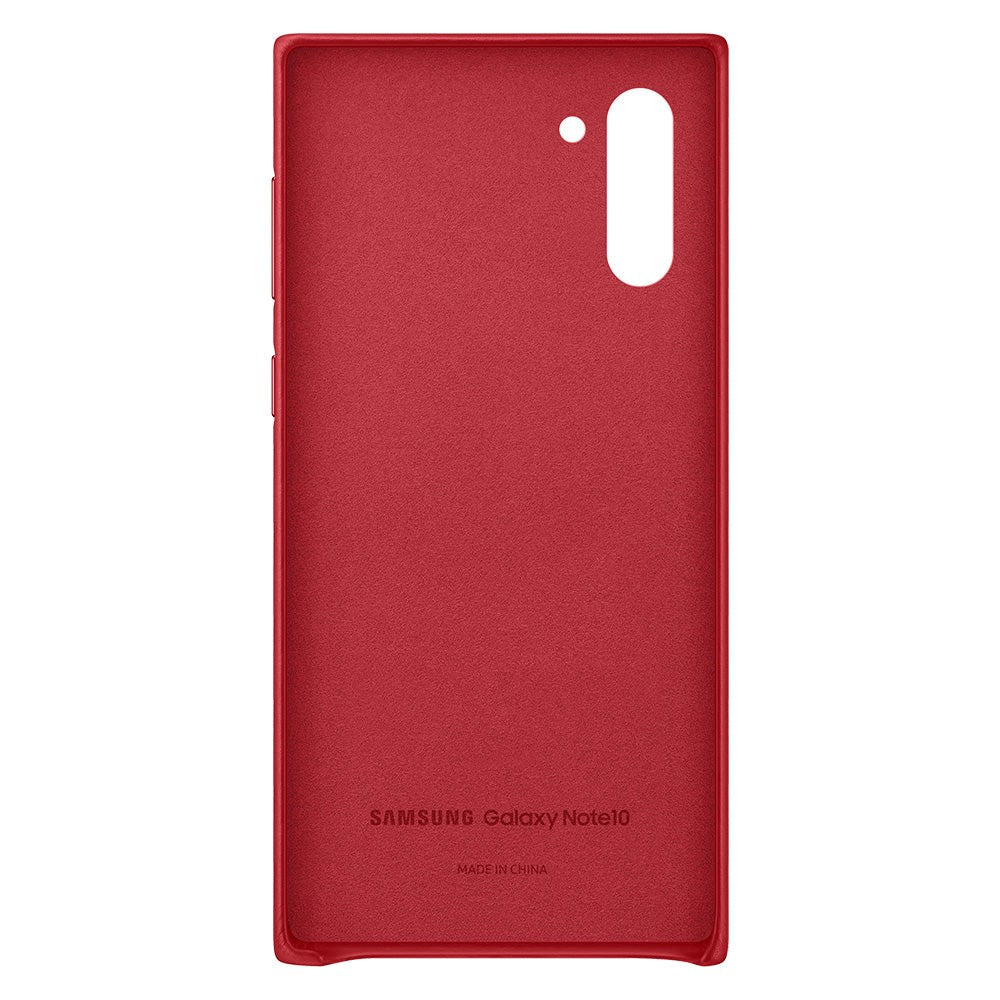 Original Samsung Galaxy Note10 Leather Cover EF-VN970LREGWW - Rød