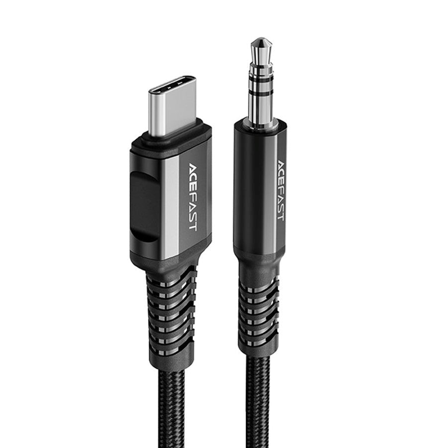 Acefast 1.2m. USB-C til 3.5mm Jackstik Lydkabel - Sort