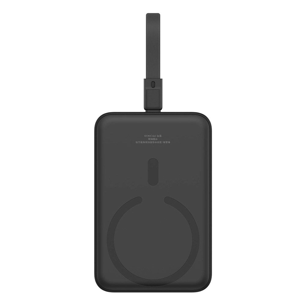 Baseus Magnetisk Qi Powerbank 20W m. USB-C Kabel Lightning Kabel - 10.000 mAh - MagSafe Kompatibel - Sort