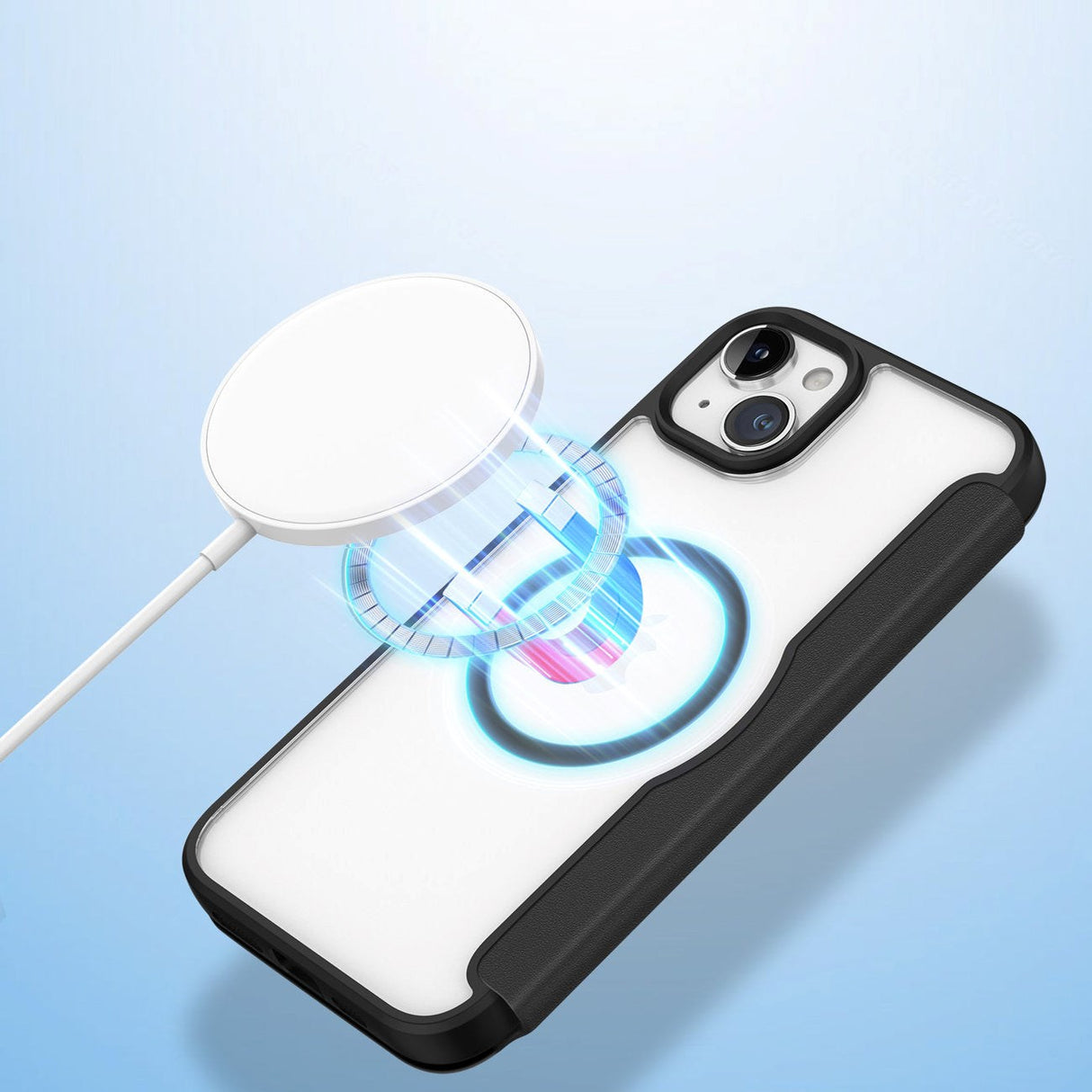 iPhone 15 DUX DUCIS Skin X Pro Series Flip Cover - MagSafe Kompatibel - Sort