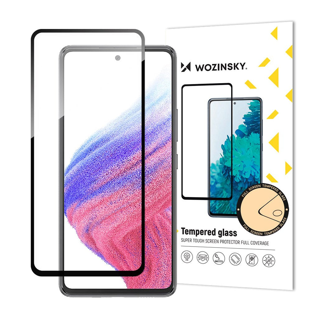 Wozinsky Samsung Galaxy A54 (5G) Skærmbeskyttelse - Case-Friendly - Gennemsigtig / Sort Kant