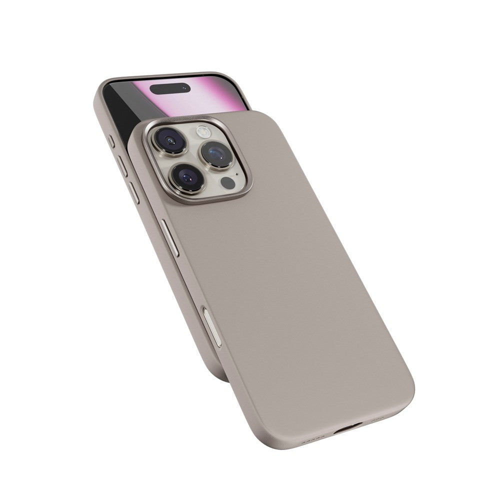 iPhone 16 Pro Max Epico Mag+ Silikone Bagside Cover - MagSafe Kompatibel - Titanium Beige