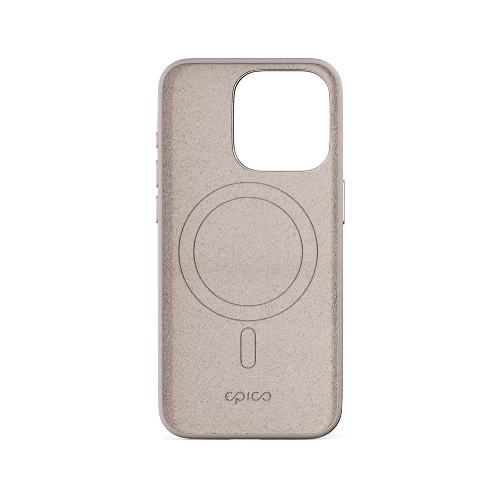 iPhone 16 Pro Max Epico Mag+ Silikone Bagside Cover - MagSafe Kompatibel - Titanium Beige