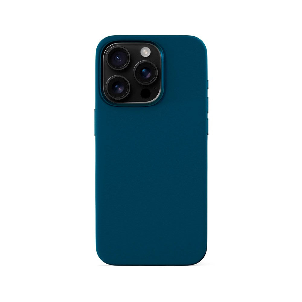 iPhone 16 Pro Epico Mag+ Silikone Bagside Cover - MagSafe Kompatibel - Petrol Blue