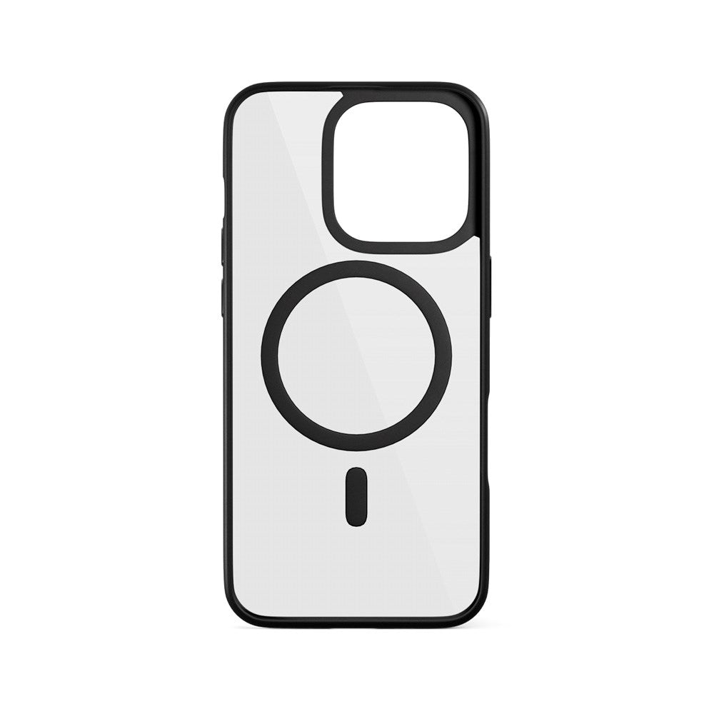 Epico iPhone 16 Pro Mag+ Hero Bagside Cover - MagSafe Kompatibel - Gennemsigtig / Sort