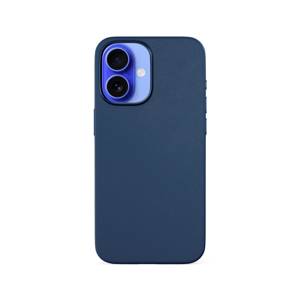 Epico iPhone 16 Mag+ Leather Cover - MagSafe Kompatibel - Blå
