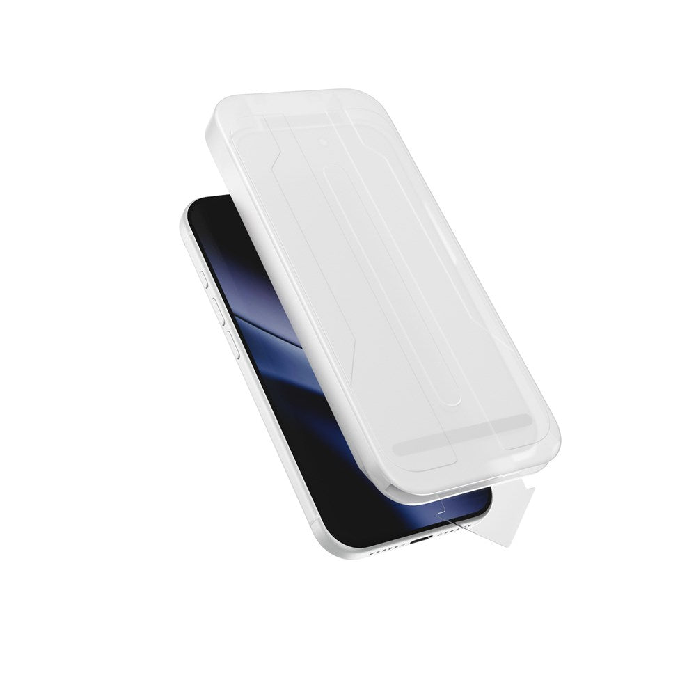 Epico iPhone 18 Pro AntiReflective Glass 3D Beskyttelsesglas med Installationsramme - Gennemsigtig