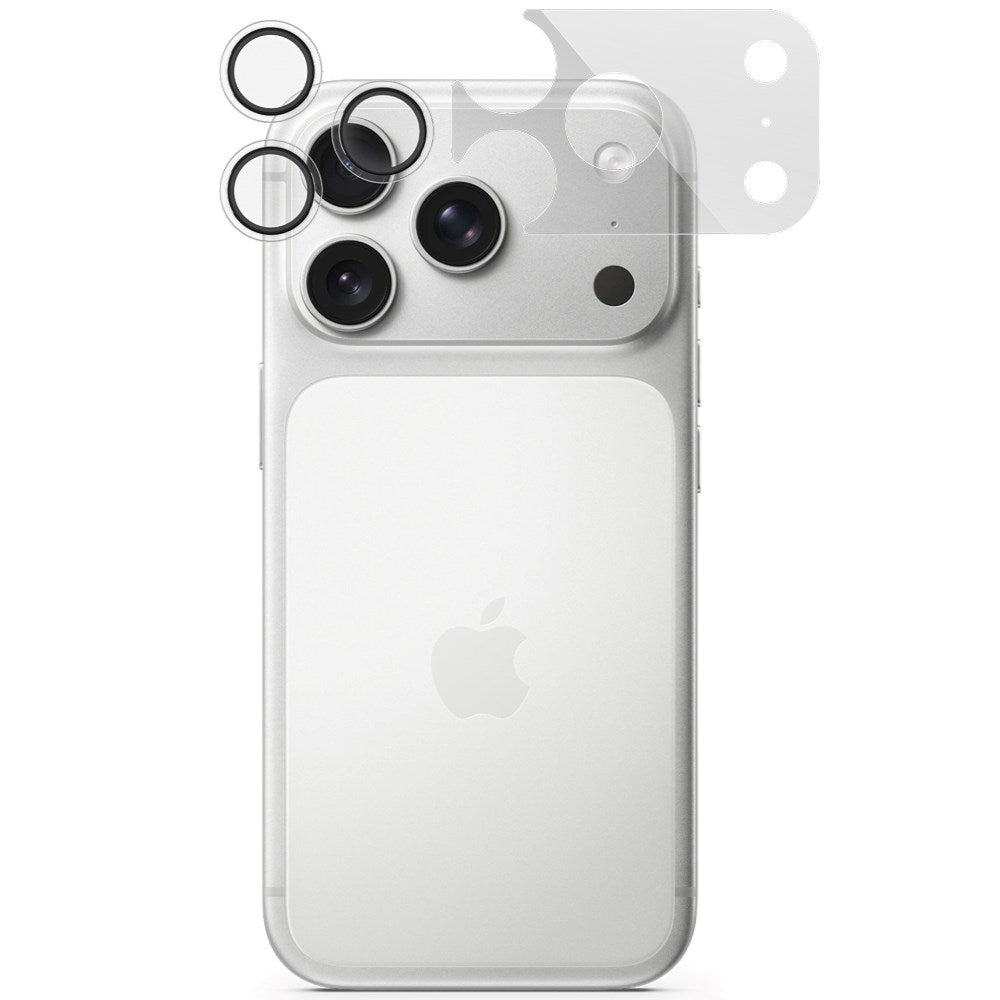 Epico iPhone 18 Pro Max Kameralinsebeskyttelse m. Et-Trins Applikator - Gennemsigtig
