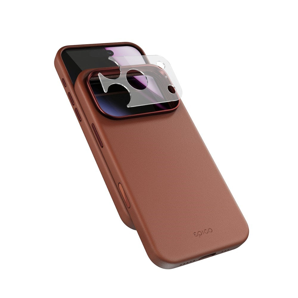 Epico iPhone 18 Pro / 17 Pro Leather Pro Mag+ Mobil Cover inkl. Kamerabeskyttelse - MagSafe Kompatibel - Brun