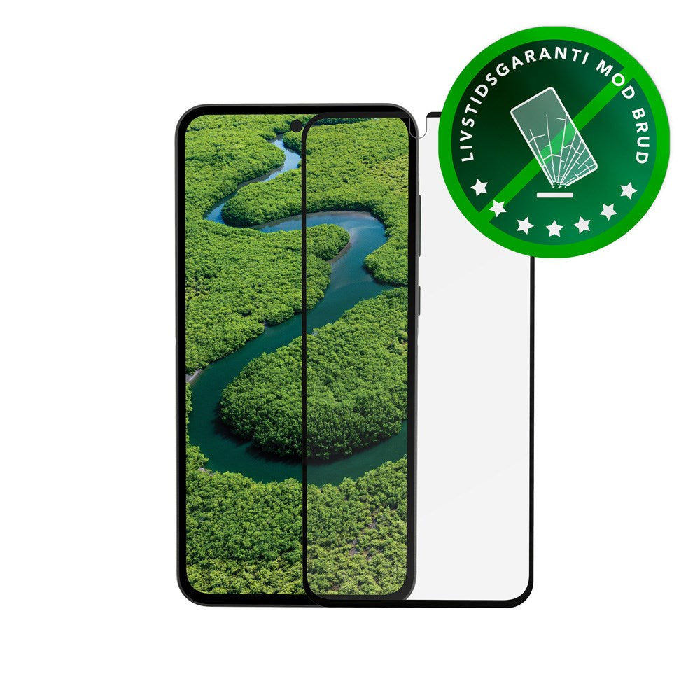 Samsung Galaxy A55 (5G) dbramante1928 Eco-Shield Skærmbeskyttelse m. Installationsramme - Sort Kant