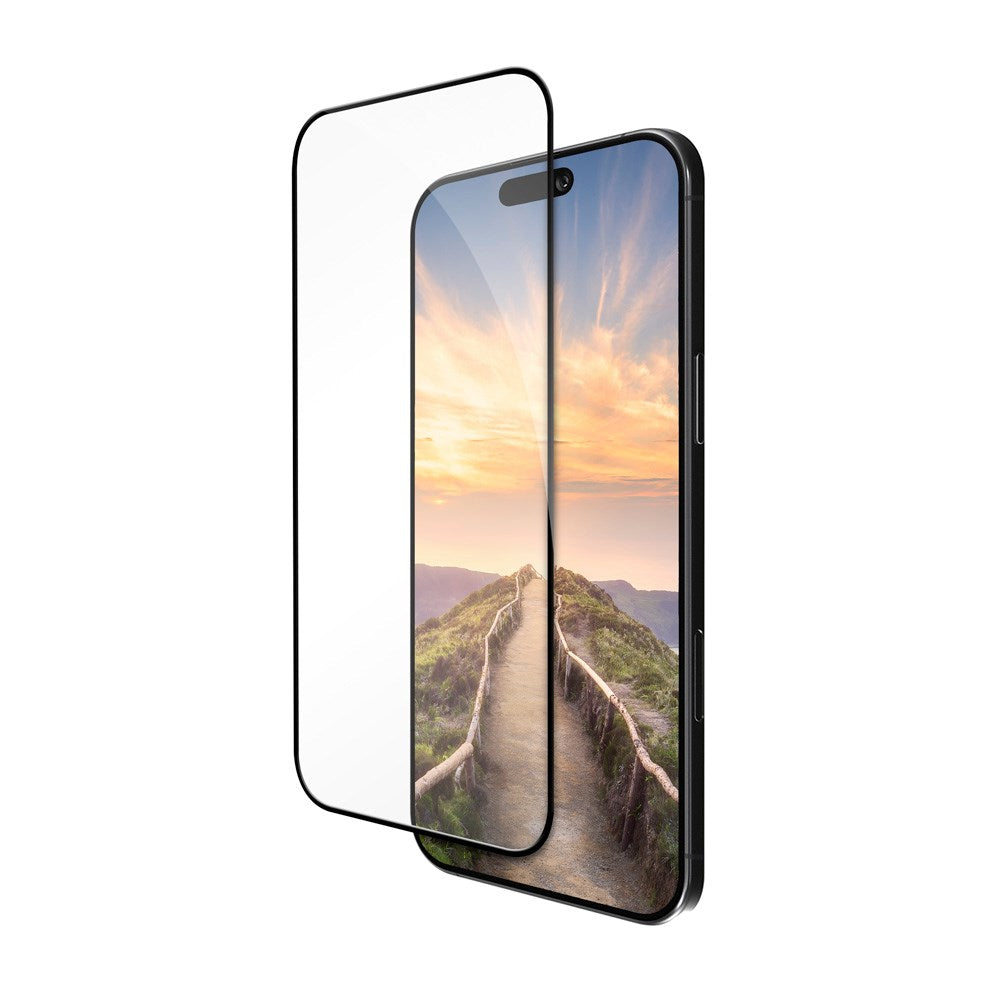 dbramante1928 iPhone Air Eco-Shield Skærmbeskyttelse m. Installationsramme - Sort Kant