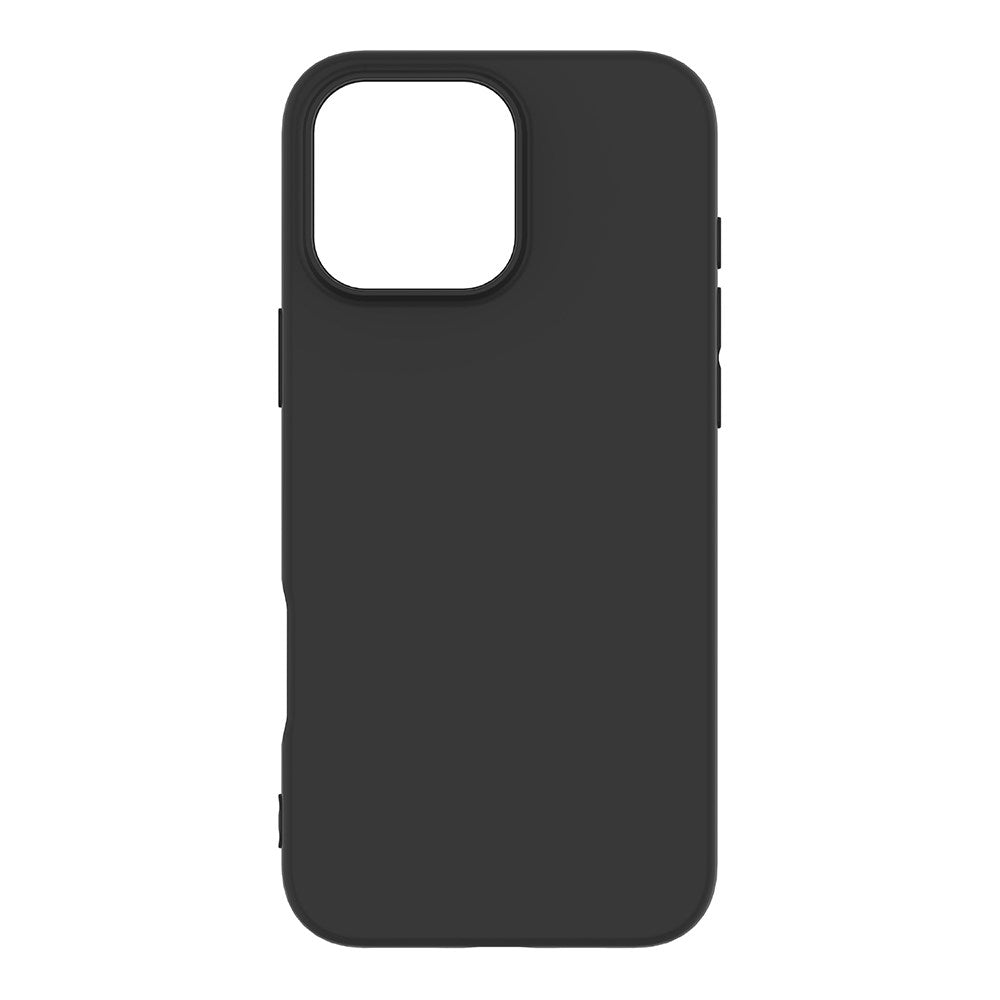eSTUFF iPhone 16 Pro Max INFINITE VIENNA Fleksibelt Plastik Bagside Cover - 100% Genbrugsplastik - Sort