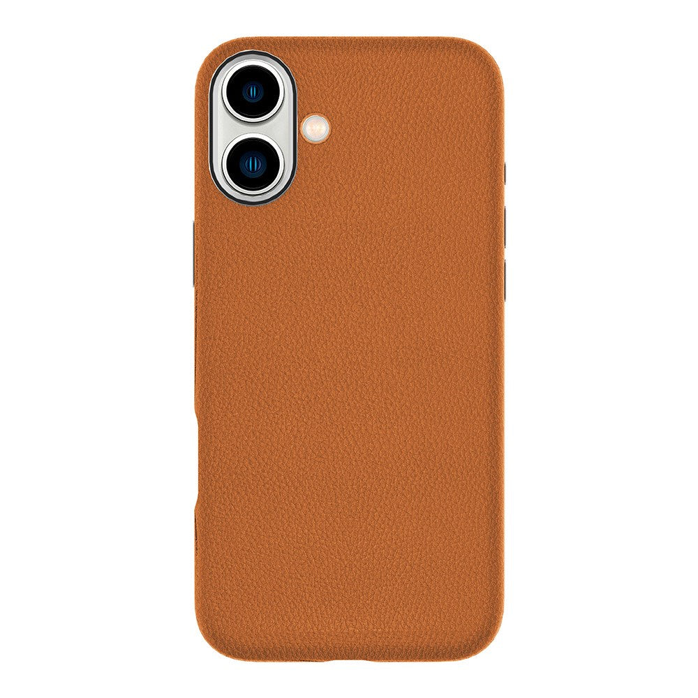 eSTUFF iPhone 16 INFINITE VENICE Læderbetrukket Plastik Bagside Cover - MagSafe Kompatibel - Brun