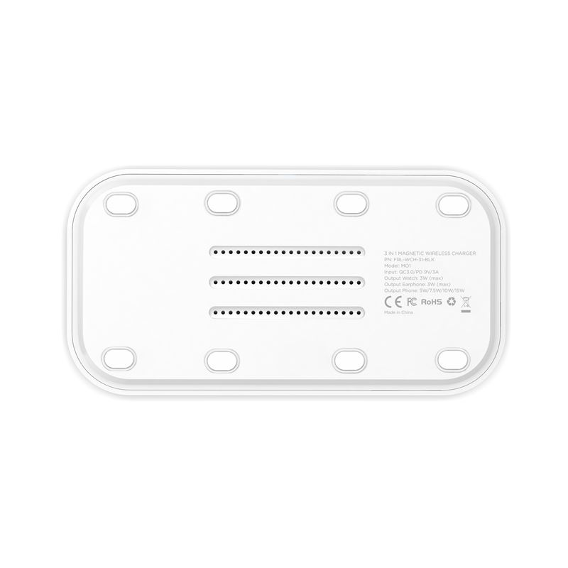 Mobile Origin 3-i-1 Trådløs Opladningsstation - Hvid