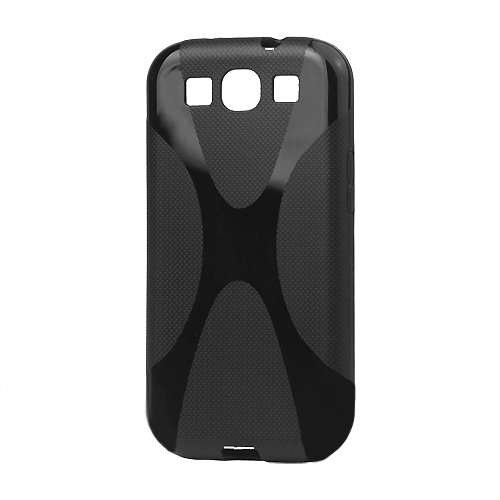Samsung Galaxy S3 TPU X-line cover fra - sort