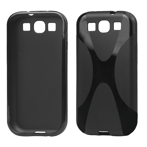 Samsung Galaxy S3 TPU X-line cover fra - sort