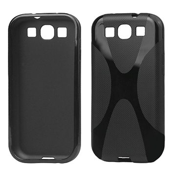 Samsung Galaxy S3 TPU X-line cover fra - sort