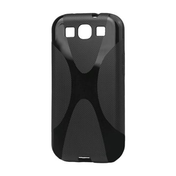 Samsung Galaxy S3 TPU X-line cover fra - sort