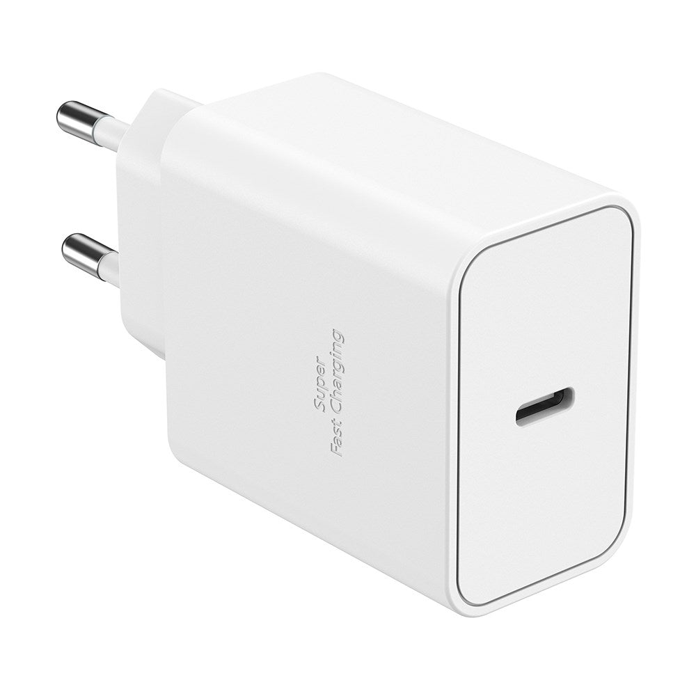 ËSSENTIALS by Upström PD 45W GaN Genanvendt Plastik Vægoplader m. USB-C - Hvid