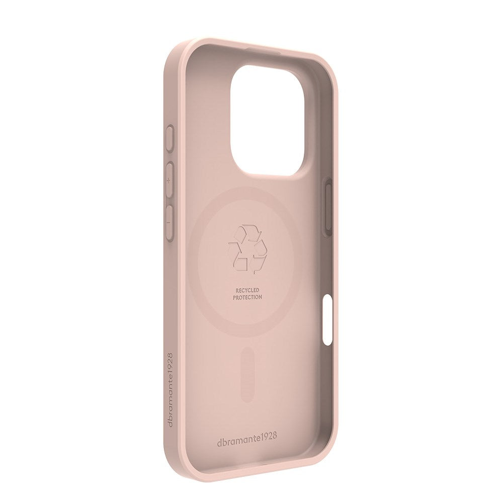 dbramante1928 iPhone 16 Pro Greenland Bagside Cover - 100% Genbrugsplast - MagSafe Kompatibel - Pink Sand
