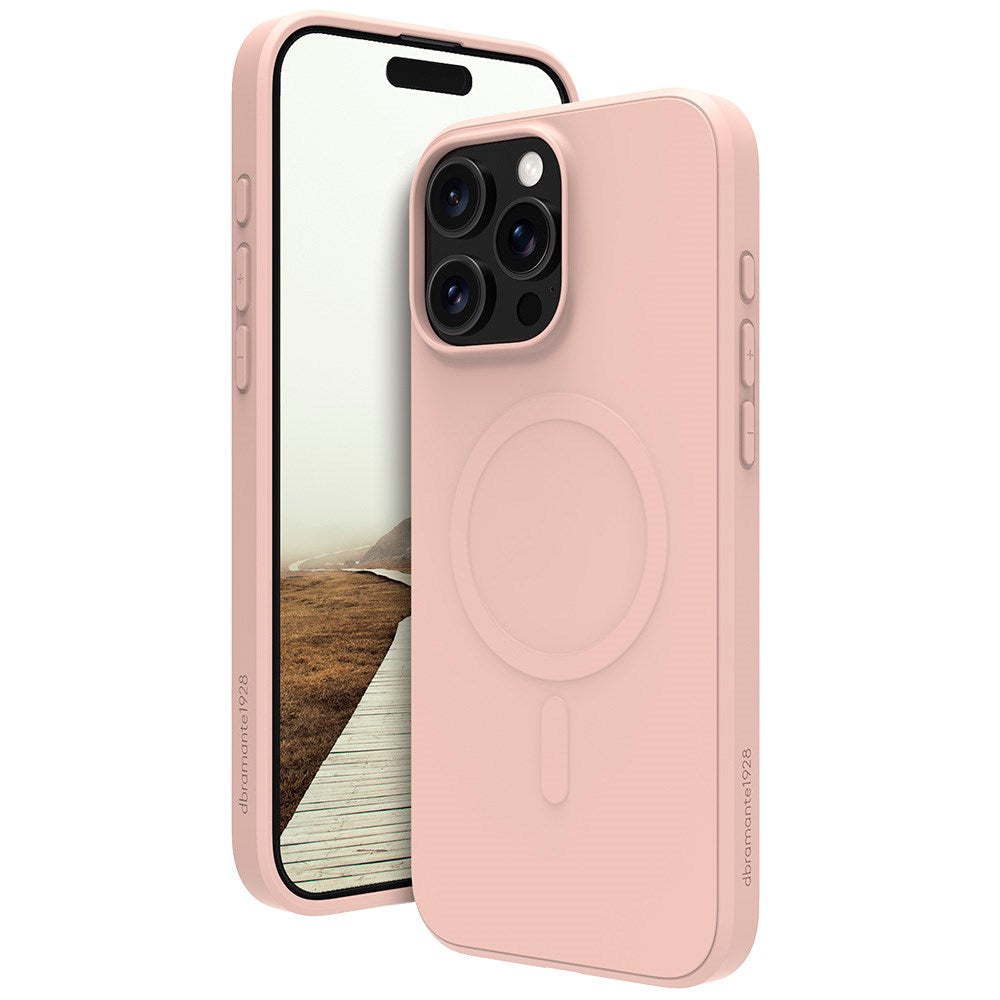 dbramante1928 iPhone 16 Pro Max Greenland Bagside Cover - 100% Genbrugsplast - MagSafe Kompatibel - Pink Sand