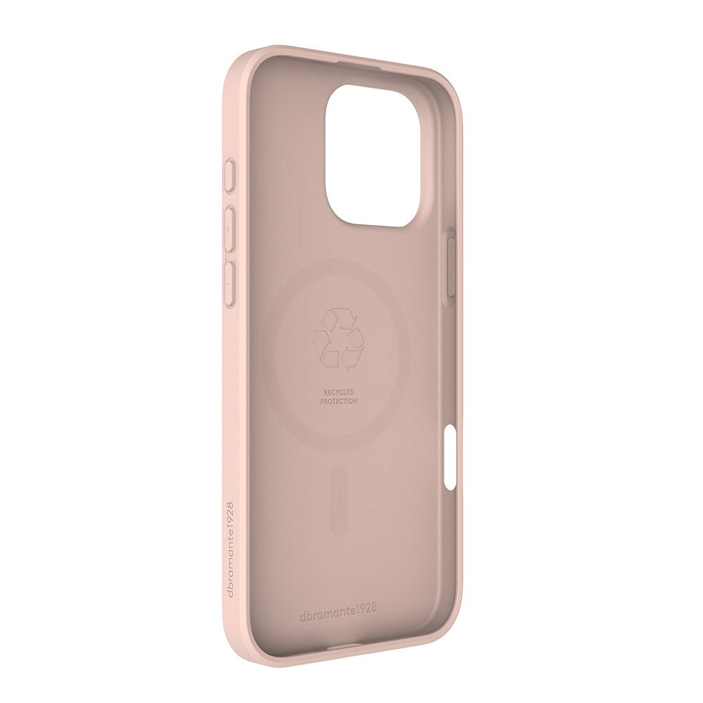 dbramante1928 iPhone 16 Pro Max Greenland Bagside Cover - 100% Genbrugsplast - MagSafe Kompatibel - Pink Sand