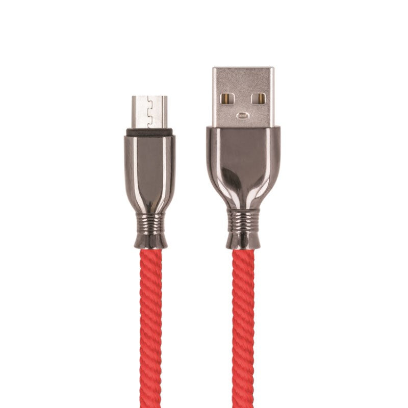 Setty - USB-A til Micro USB Kabel - 3A - 1m - Rød