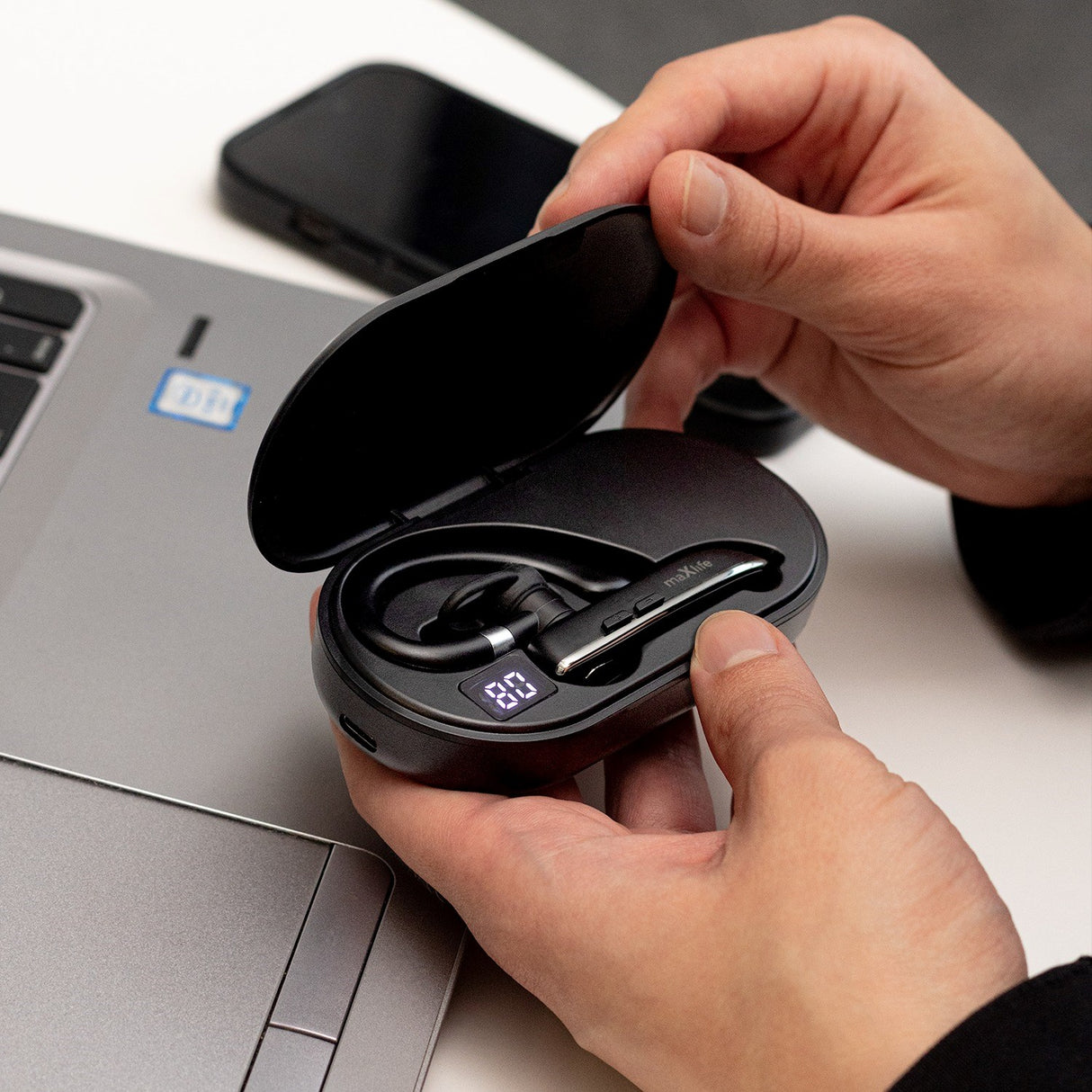 Maxlife MXBH-01 Trådløst Headset inkl. Opladningsetui - Sort