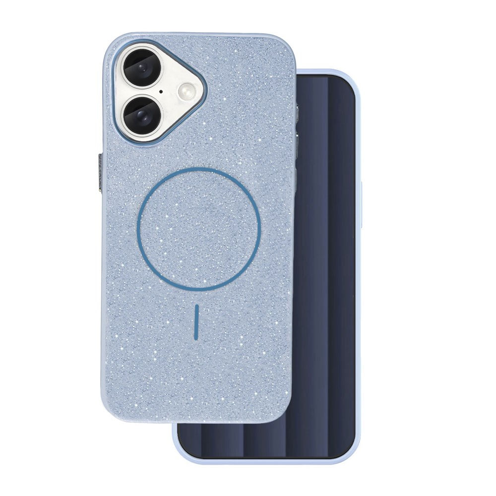 iPhone 17e / 16e TFO Glitter Thin Bagside Cover - MagSafe Kompatibel - Blå