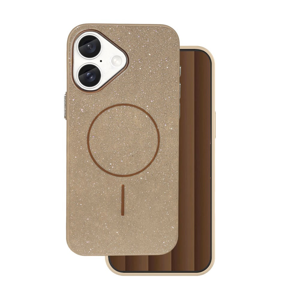 iPhone 17 Pro TFO Glitter Thin Bagside Cover - MagSafe Kompatibel - Brun