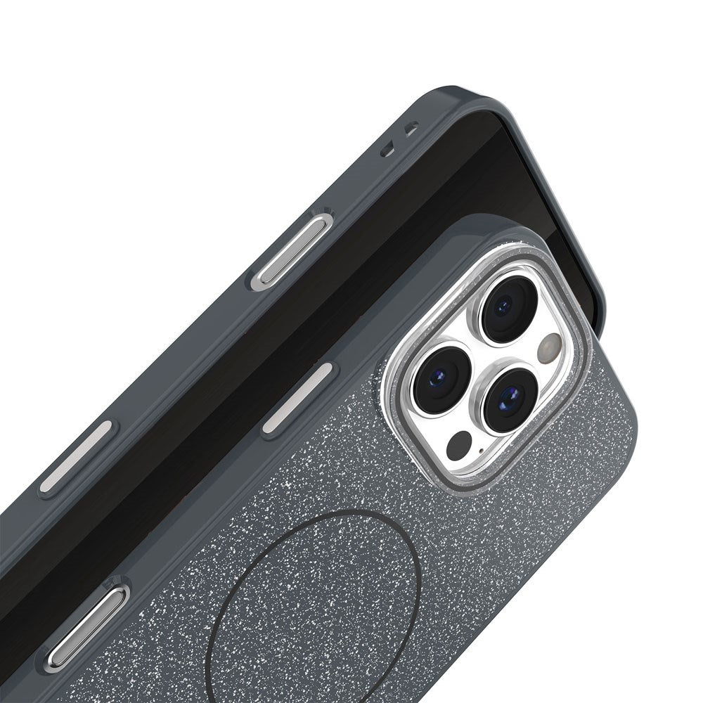 iPhone 17 Pro TFO Glitter Thin Bagside Cover - MagSafe Kompatibel - Sort
