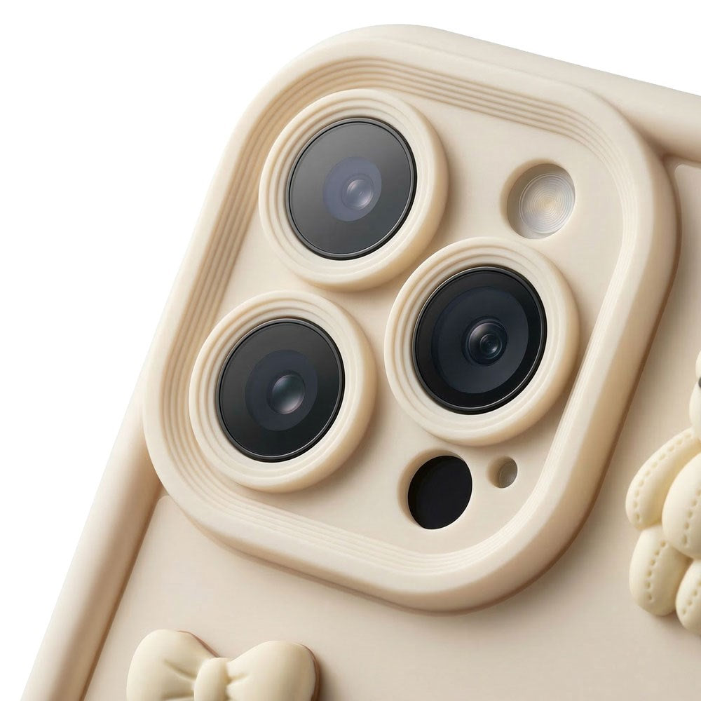 iPhone 17e / 16e TFO Ultra Trendy 3D Bagside Cover - Beige Bear