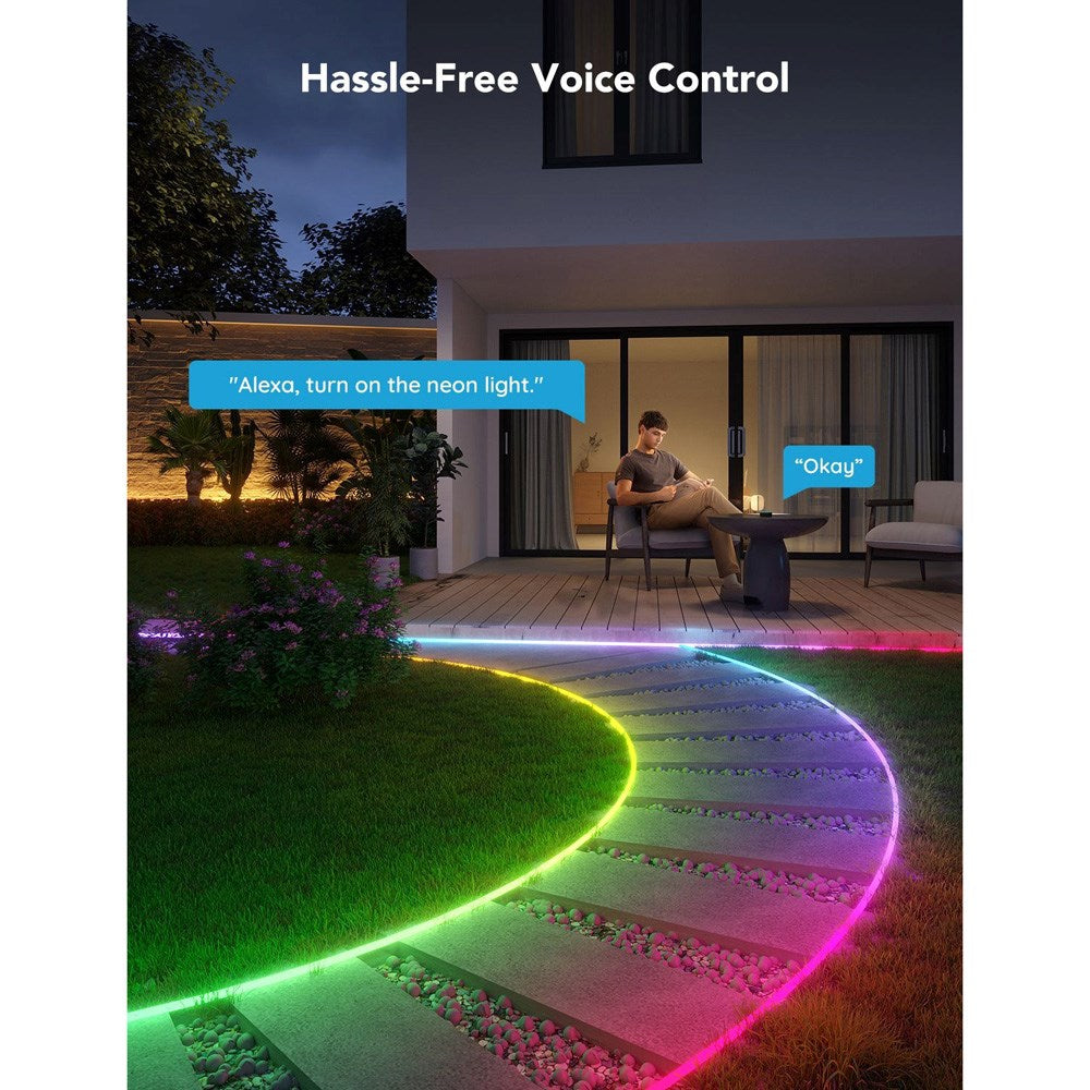 Govee Outdoor Neon Rope Light Lysstrimmel - 10m - Sort