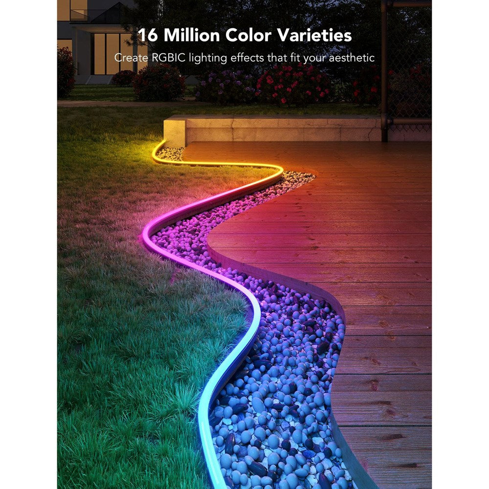 Govee Outdoor Neon Rope Light Lysstrimmel - 10m - Sort