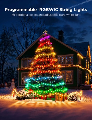 Govee Julelyskæde Indendørs/Udendørs LED - 20M - Grøn