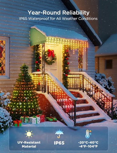 Govee LED RGB Udendørs Lyskæde - 10M - Hvid