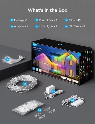 Govee LED RGB Udendørs Lyskæde - 10M - Hvid