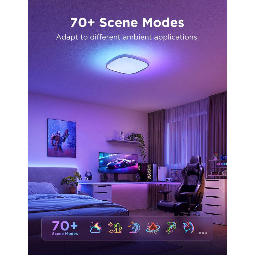 Govee - Square Smart Ceiling Light (Mål: 12") - Hvid