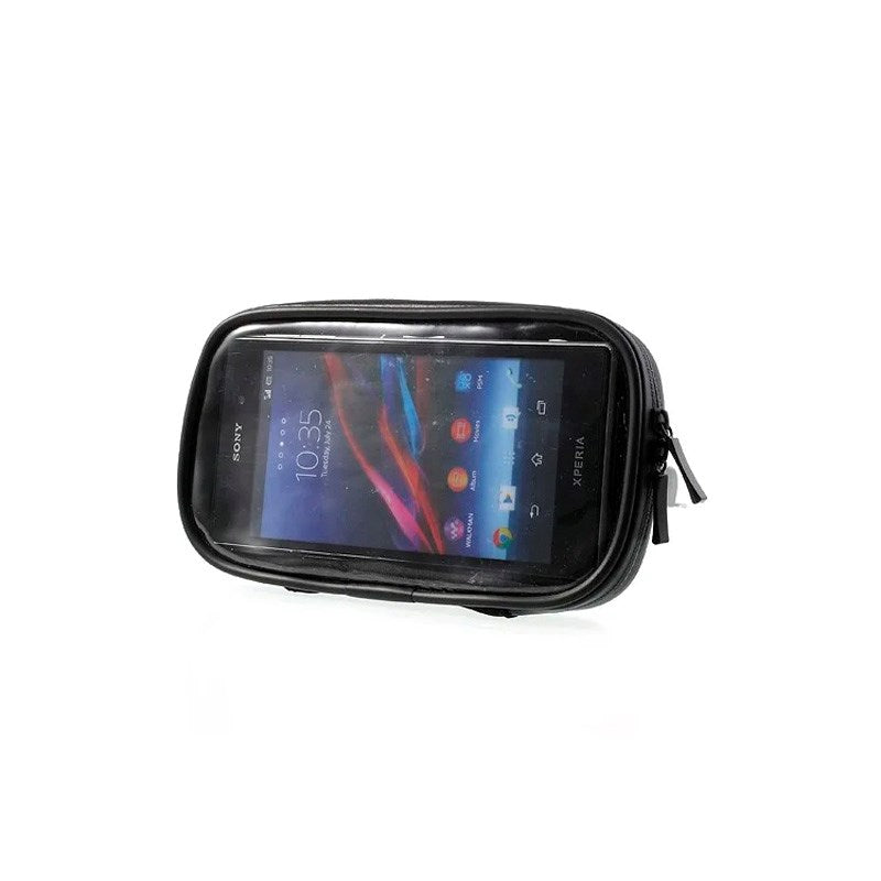 Roterende Mobilholder til Motorcykelstyr - Vandtæt - Størrelse 16.5 x 9 cm - Sort