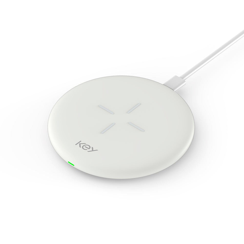 Key 10W Trådløs Qi Oplader - Hvid