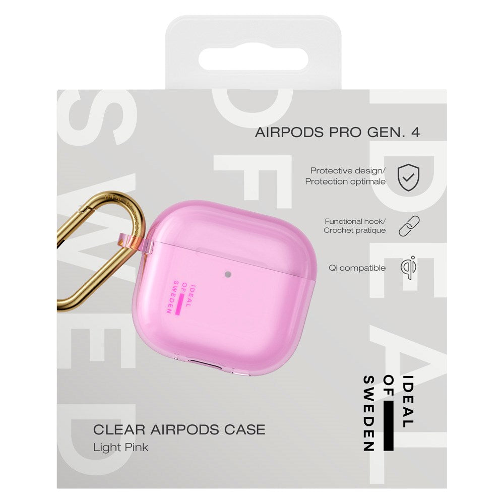 iDeal of Sweden AirPods (4. Gen.) Clear Case m. Karabinhage - Light Pink