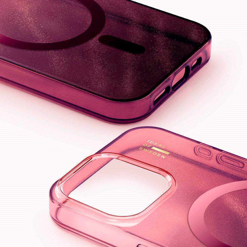 iPhone 15 Pro iDeal Of Sweden Clear Cover - MagSafe Kompatibel - Cherry Lacquer