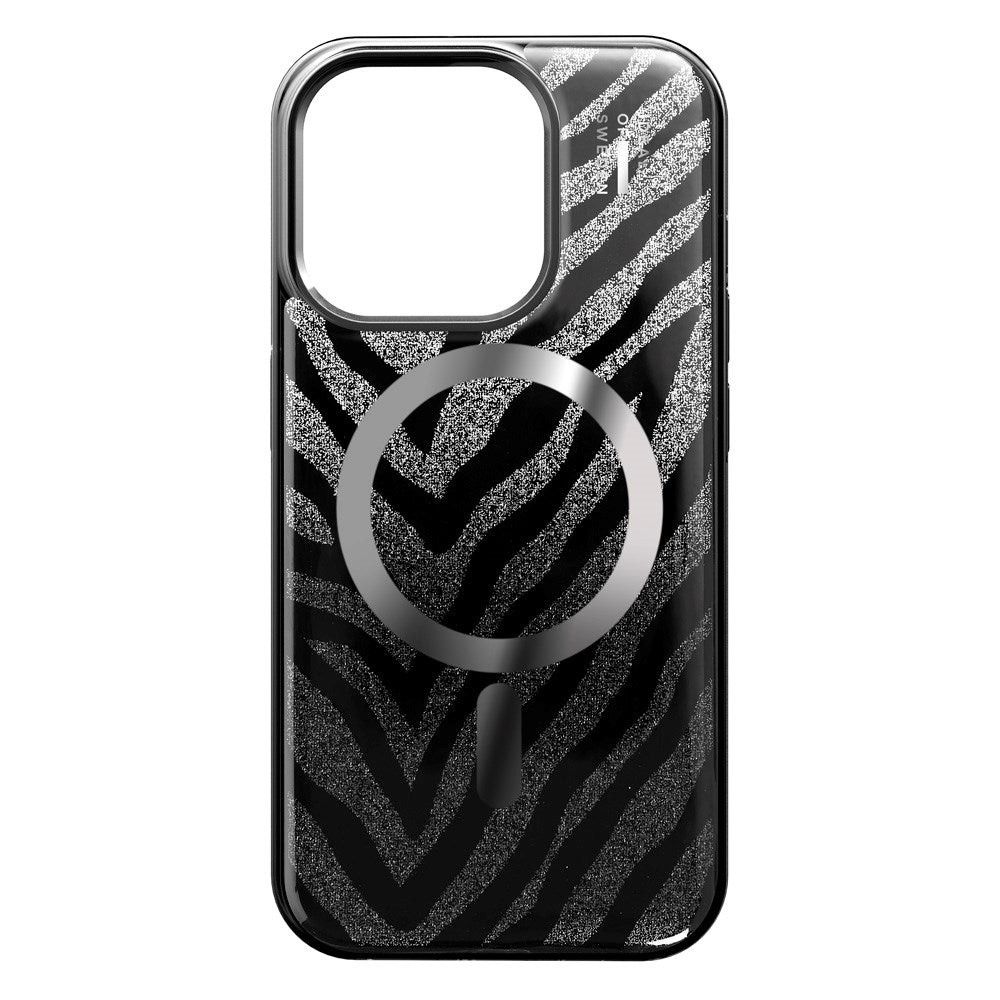 iPhone 15 Pro iDeal Of Sweden Clear Cover - MagSafe Kompatibel - Zebra Mystique