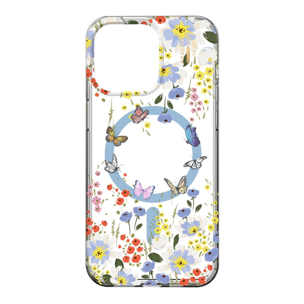 iPhone 15 Pro Max iDeal Of Sweden Clear Case - MagSafe Kompatibel - Artistic Garden