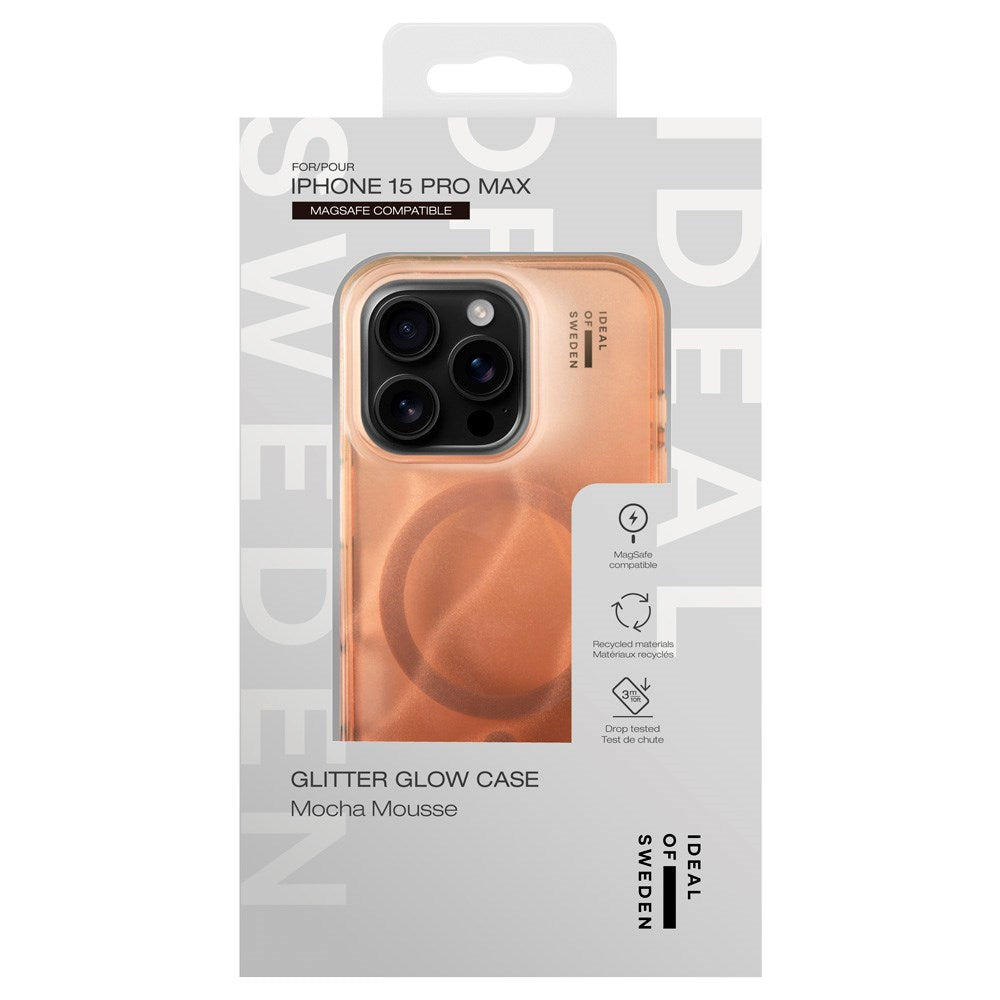 iPhone 15 Pro Max iDeal Of Sweden Clear Cover - MagSafe Kompatibel - Mocha Mousse