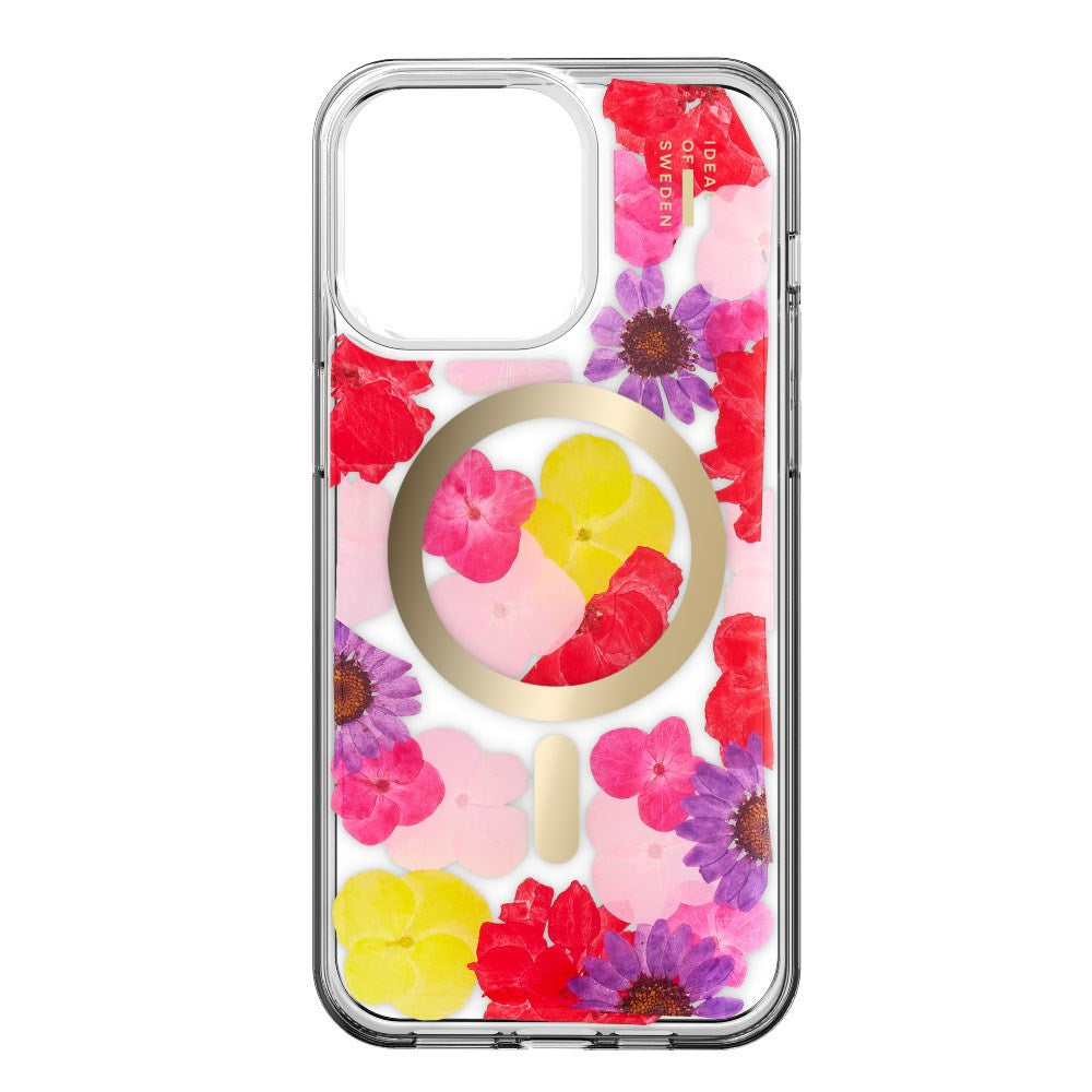 iPhone 15 Pro Max iDeal Of Sweden Clear Cover - MagSafe Kompatibel - Tropical Floral