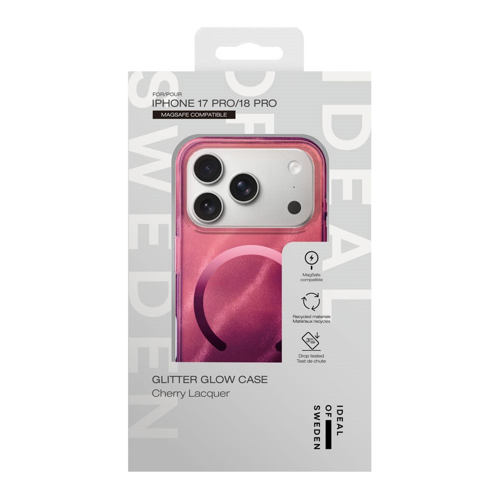 iPhone 18 Pro / 17 Pro iDeal Of Sweden Clear Cover - MagSafe Kompatibel - Cherry Lacquer